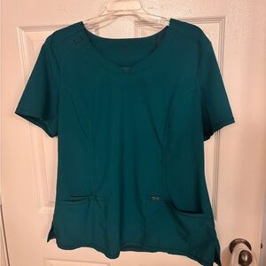Cherokee infinity bright green scrub top- used